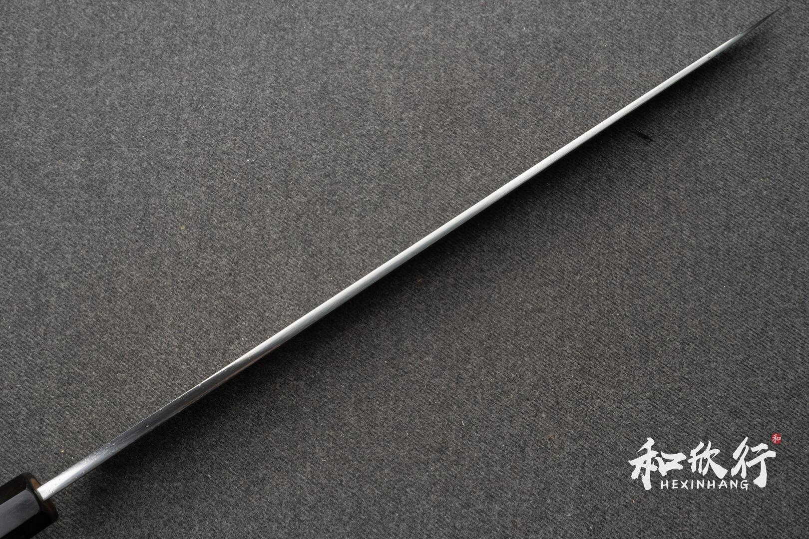 高橋楠Takahashikusu 一刀齋虎徹作白一鋼本霞平鏡面正夫柳刃330mm